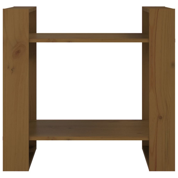 Estantería/divisor de espacios pino marrón miel 60x35x57 cm M 3