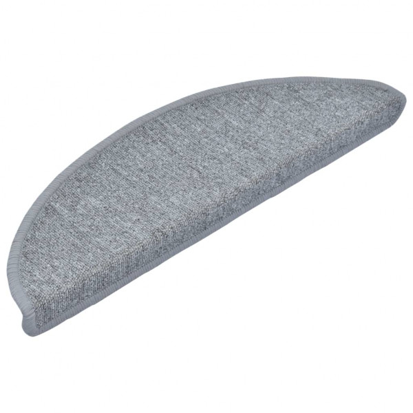 Alfombrillas de escalera 10 unidades gris claro 56x17x3 cm M 3