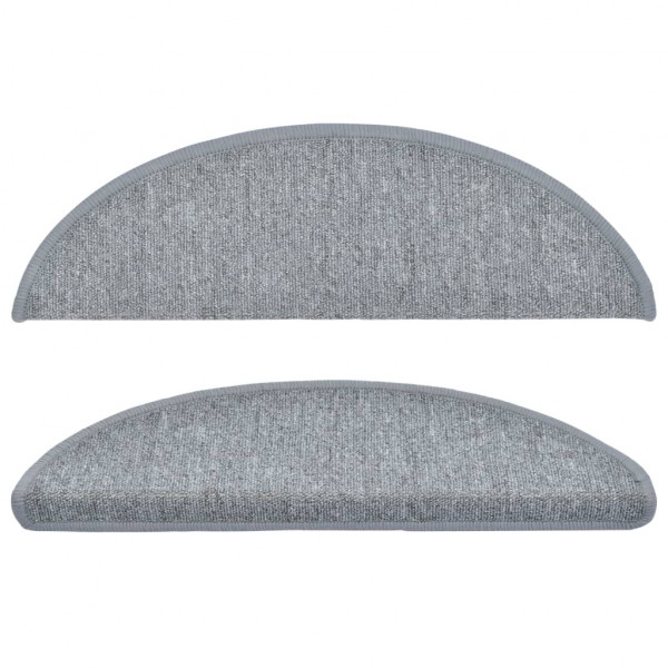 Carpetes de escada 10 unidades cinza claro 56x17x3 cm M 4