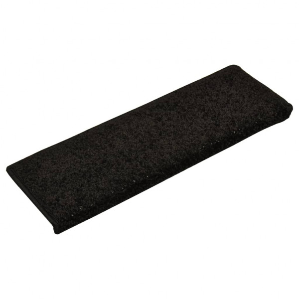 Alfombrillas de escalera 10 unidades negro 65x21x4 cm M 3