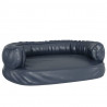 Cama para perros de espuma cuero sintético azul oscuro 75x53 cm 2