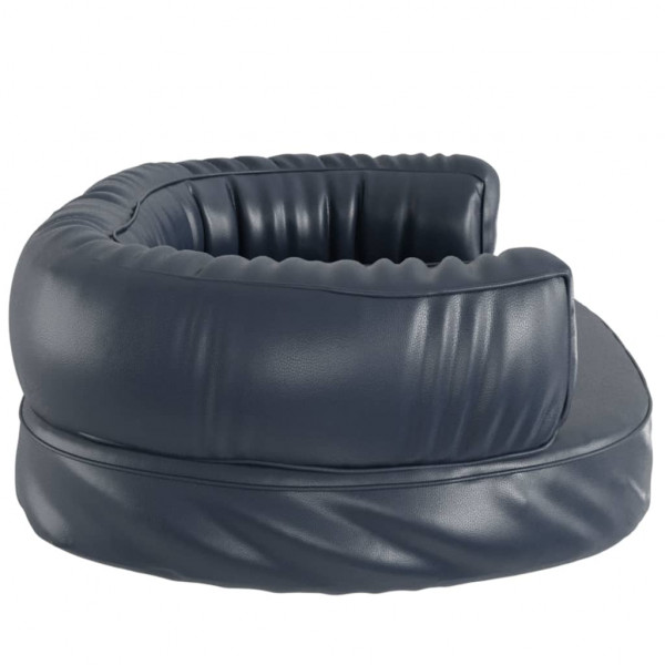 Cama para perros de espuma cuero sintético azul oscuro 75x53 cm M 5