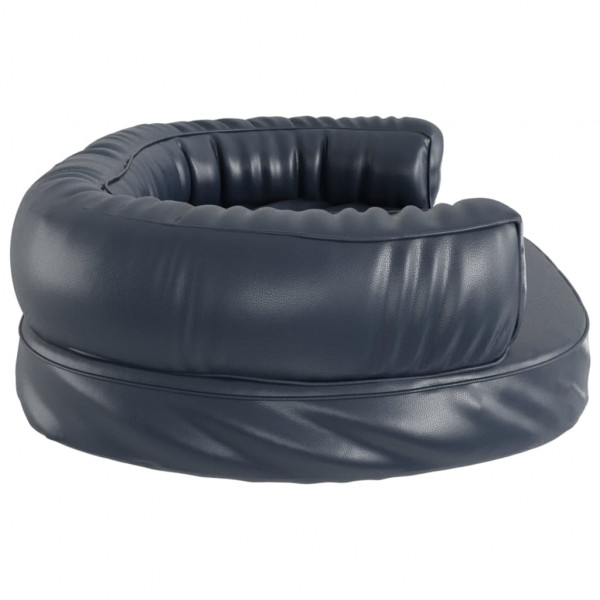 Cama para perros de espuma cuero sintético azul oscuro 88x65 cm M 5