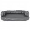 Cama p/ cães espuma ergonómico 75x53 cm couro artificial cinza 4