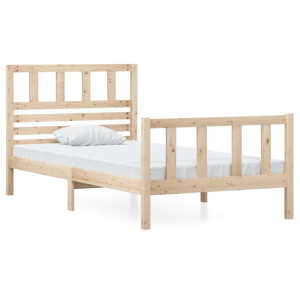 Estrutura de cama 90 x 200 cm madeira maciça H