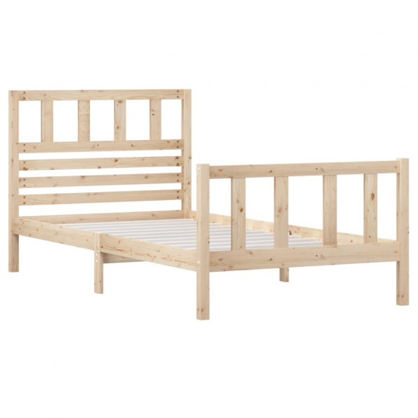 Estructura de cama madera maciza 90x200 cm M 3