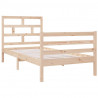 Estructura de cama madera maciza individual 90x190 cm 3
