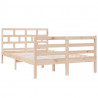 Estructura de cama madera maciza 4FT pequeña doble 120x190 cm 3
