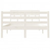Estructura de cama madera maciza blanco 120x190 cm 4
