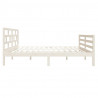 Estrutura cama pequena casal 120x190 cm pinho maciço branco 5
