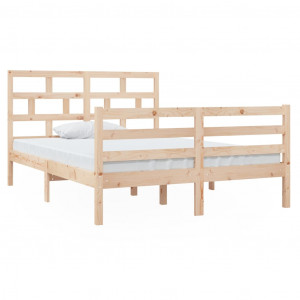 Estrutura de cama casal 135x190 cm madeira maciça H