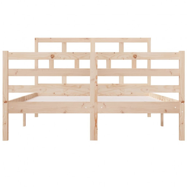 Estructura de cama doble de madera maciza 4FT6 135x190 cm M 4