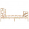 Estructura de cama doble de madera maciza 4FT6 135x190 cm 5