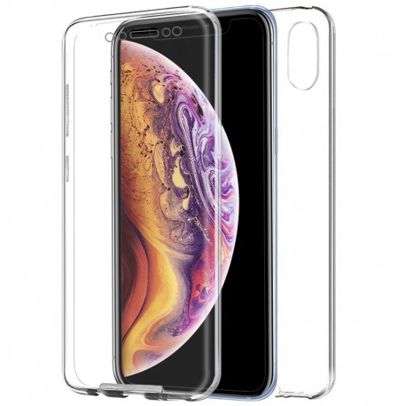 Funda COOL Silicona 3D para iPhone XS Max (Transparente Frontal + Trasera) D
