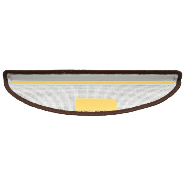 Tapetes de escada 10 unidades marrom 56x17x3 cm M 5
