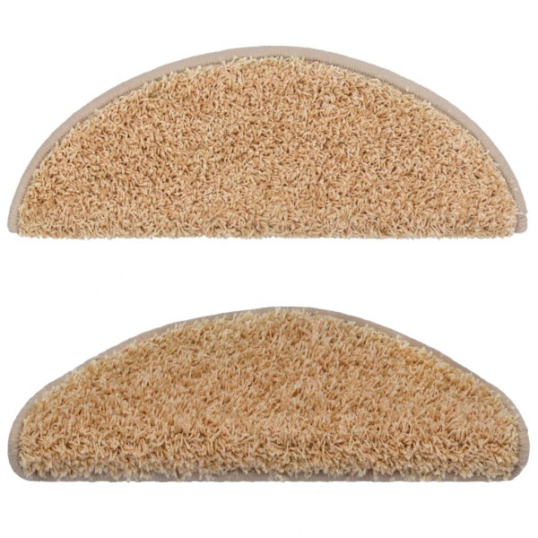 Tapetes de escadas 10 pcs 65x21x4 cm cor creme M 4