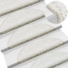 Tapetes de escadas 10 pcs 65x21x4 cm branco 1