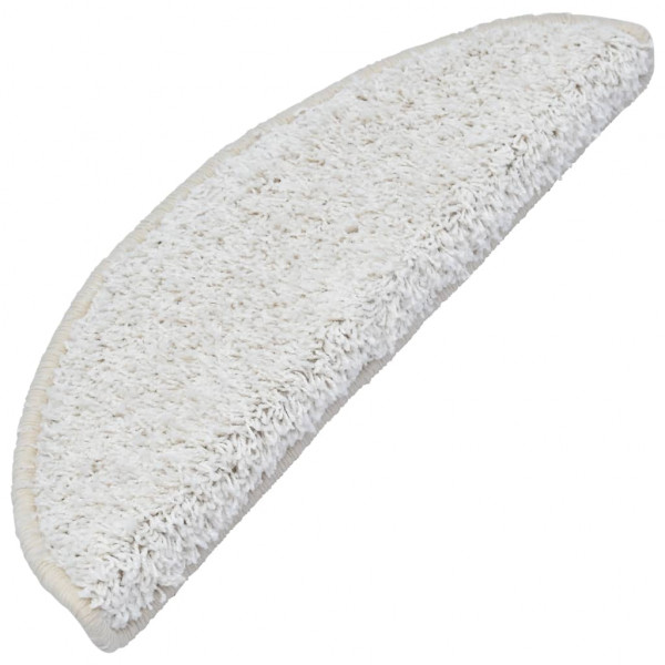 Tapetes de escadas 10 pcs 65x21x4 cm branco M 3