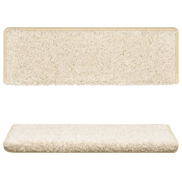 Tapetes de escadas 10 pcs 65x21x4 cm branco M 4