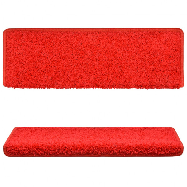 Alfombrillas de escalera 10 unidades rojo 65x21x4 cm M 4