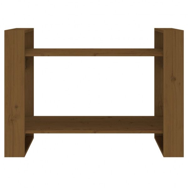 Estante/divisória 80x35x56.5 cm madeira maciça castanho mel M 5