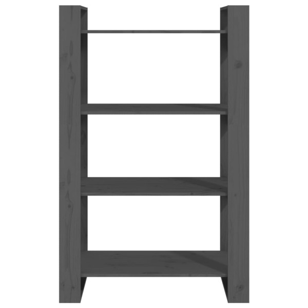 Estantería/divisor de espacios madera de pino gris 80x35x125 cm M 5