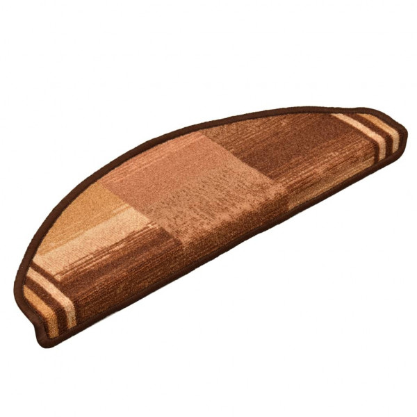 Alfombrillas de escalera autoadhesivas 10 uds marrón 65x21x4 cm M 3