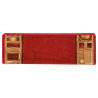 Alfombrillas de escalera autoadhesivas 5 uds rojo 65x21x4 cm 4