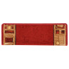 Alfombrillas de escalera autoadhesivas 10 uds rojo 65x21x4 cm 4