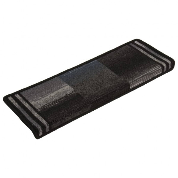 Alfombrillas escalera autoadhesivas 5uds negro y gris 65x21x4cm M 3