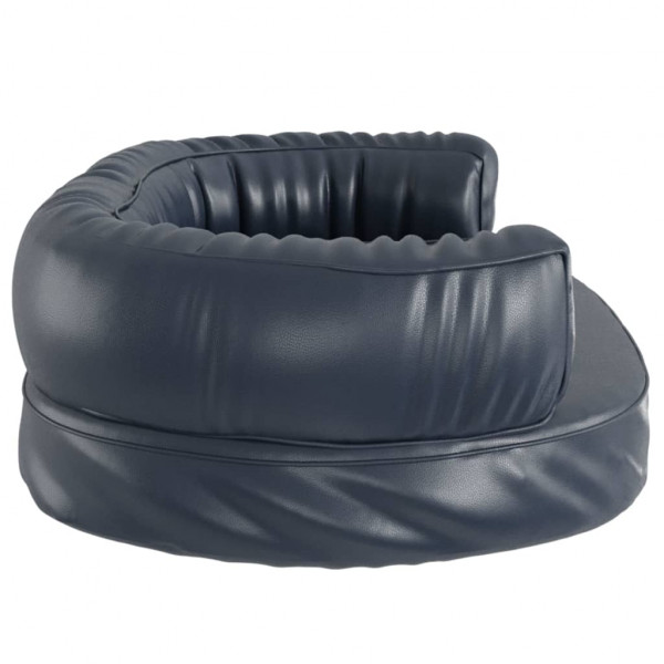 Cama para perros de espuma cuero sintético azul oscuro 60x42 cm M 5
