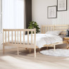 Estructura de cama de madera maciza 120x190 cm 1