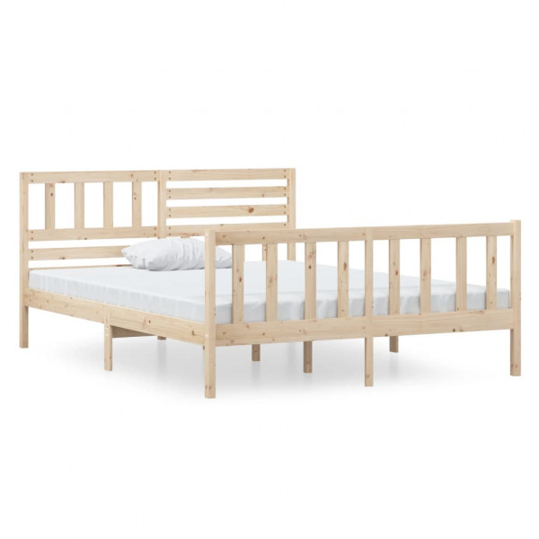Estructura de cama de madera maciza 120x190 cm M 2