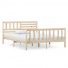 Estructura de cama de madera maciza 120x190 cm 2