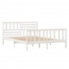 Estructura de cama de madera maciza blanco 120x190cm 3