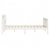 Estructura de cama de madera maciza blanco 120x190cm 5