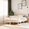 Estructura de cama de madera maciza de pino 140x190 cm 1