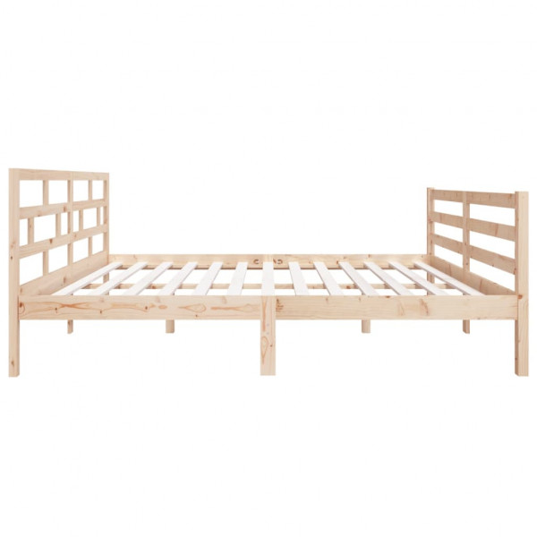 Estructura de cama de madera maciza de pino 140x190 cm M 5