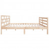 Estructura de cama de madera maciza de pino 140x190 cm 5
