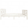 Estructura de cama de madera maciza de pino blanco 140x190 cm 5