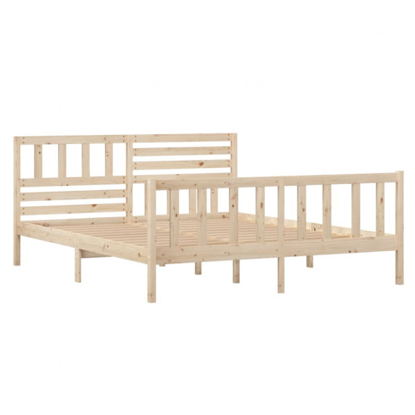 Estrutura de cama casal 135x190 cm madeira maciça M 3
