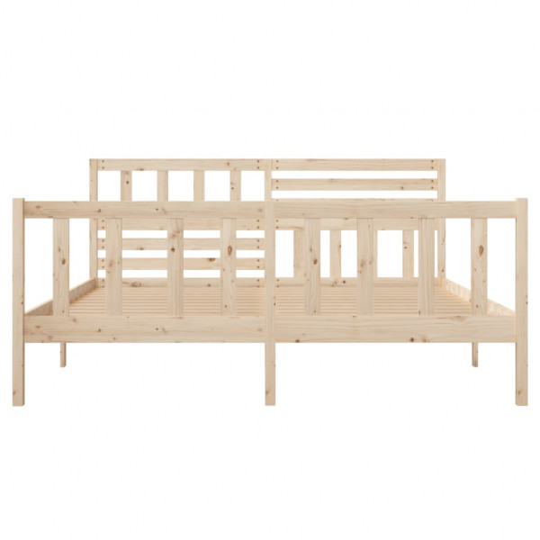 Estructura de cama de madera maciza 140x190 cm M 4