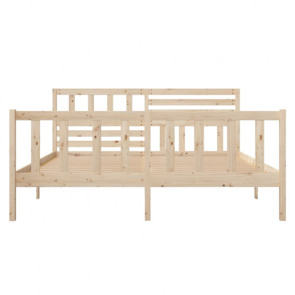 Estructura de cama madera maciza 120x200 cm M 4