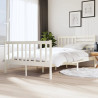 Estructura de cama madera maciza blanca 120x200 cm 1