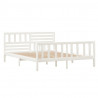Estructura de cama madera maciza blanca 120x200 cm 3