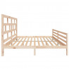 Estructura de cama de madera maciza de pino 200x200 cm 5