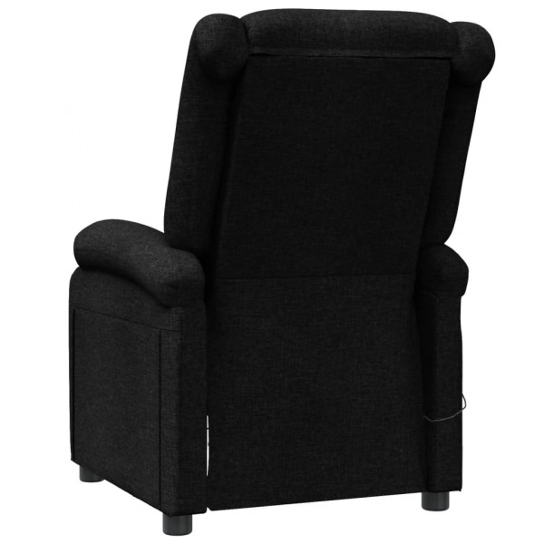 Sillón orejero de masaje de tela negro M 5