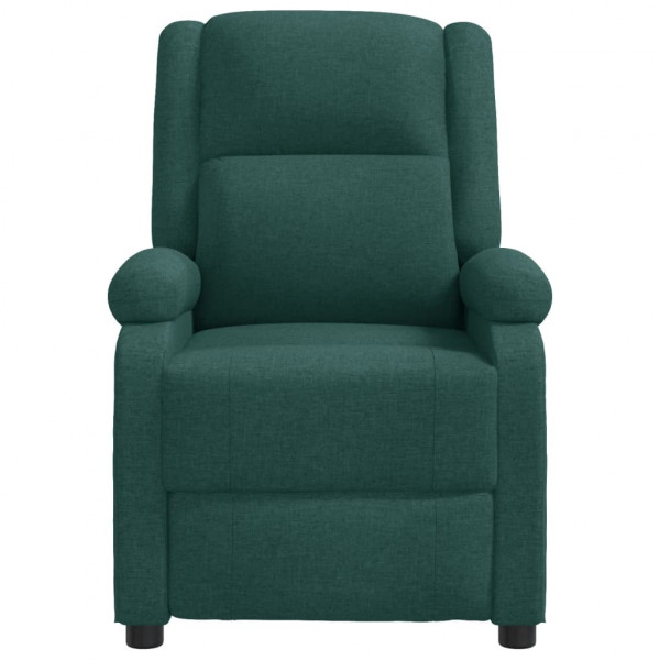 Sillón orejero de masaje de tela verde oscuro M 3