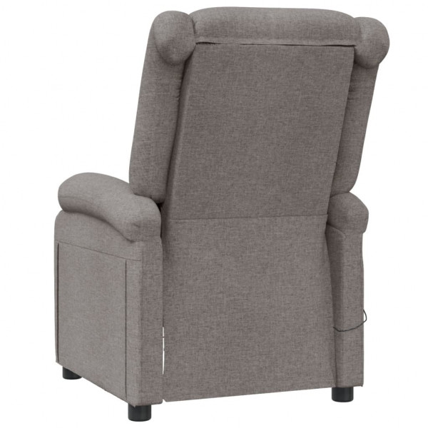 Sillón orejero de masaje de tela gris taupé M 5