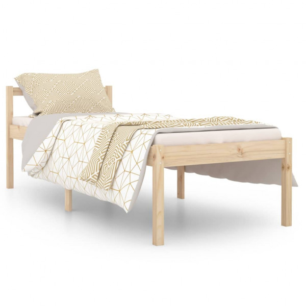 Cama para idosos em madeira maciça de pinho 75x190 cm M 2